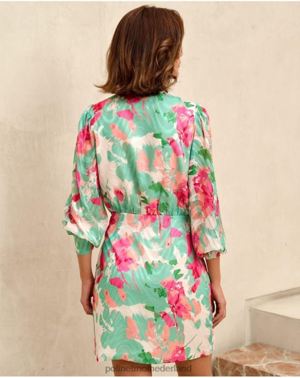 nl Polin et moi denisse jurk strik watergroen JD28V81 kleding