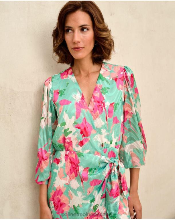 nl Polin et moi denisse jurk strik watergroen JD28V81 kleding