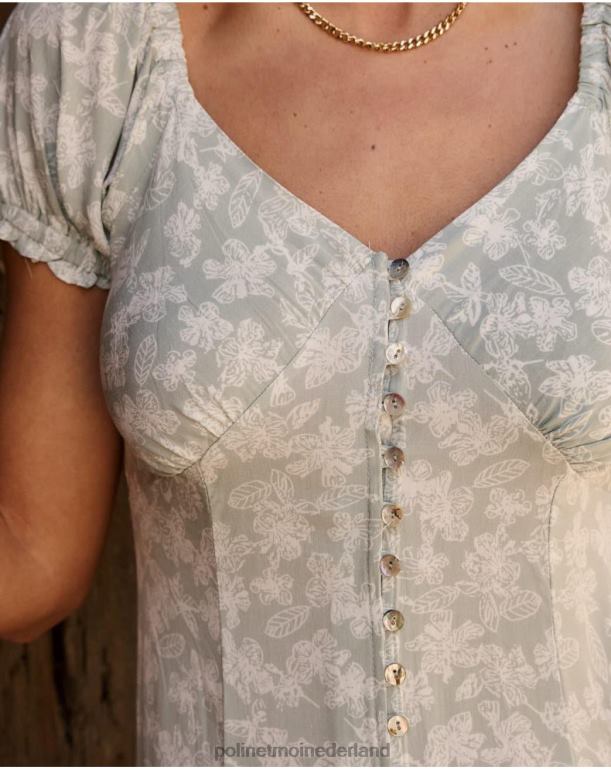 nl Polin et moi ines bloemenjurk watergroen JD28V48 kleding