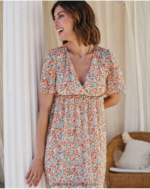 nl Polin et moi jurk bloemen candela denim JD28V98 kleding