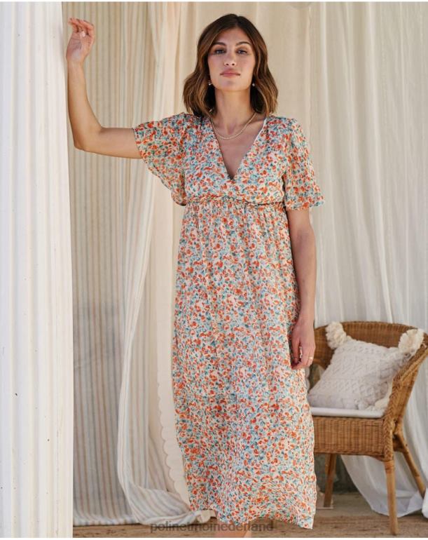 nl Polin et moi jurk bloemen candela denim JD28V98 kleding