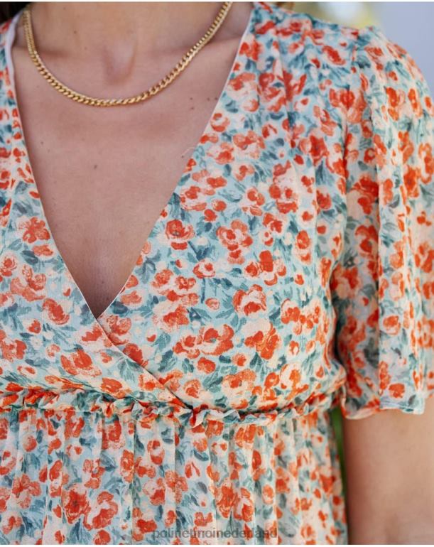 nl Polin et moi jurk bloemen candela denim JD28V98 kleding