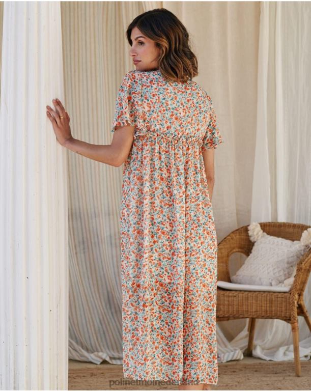 nl Polin et moi jurk bloemen candela denim JD28V98 kleding