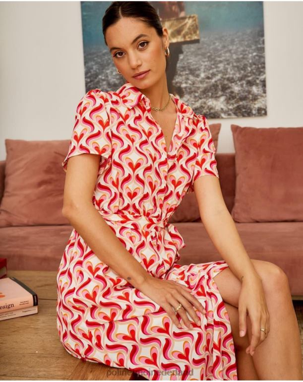 nl Polin et moi jurk camisero aina roos JD28V97 kleding