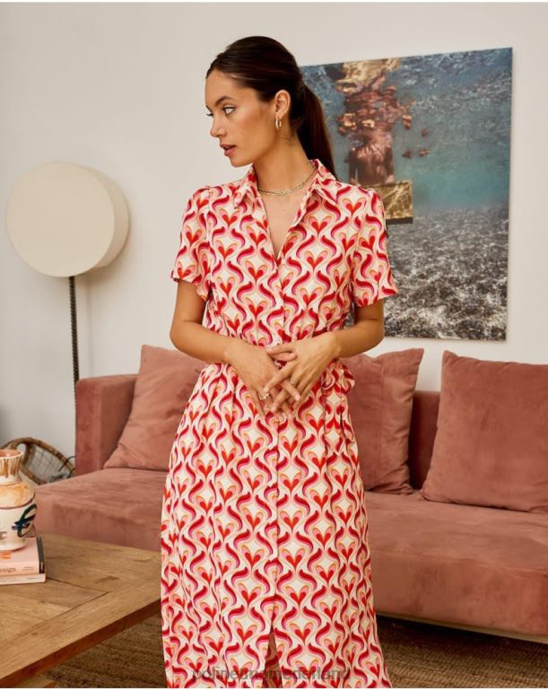 nl Polin et moi jurk camisero aina roos JD28V97 kleding