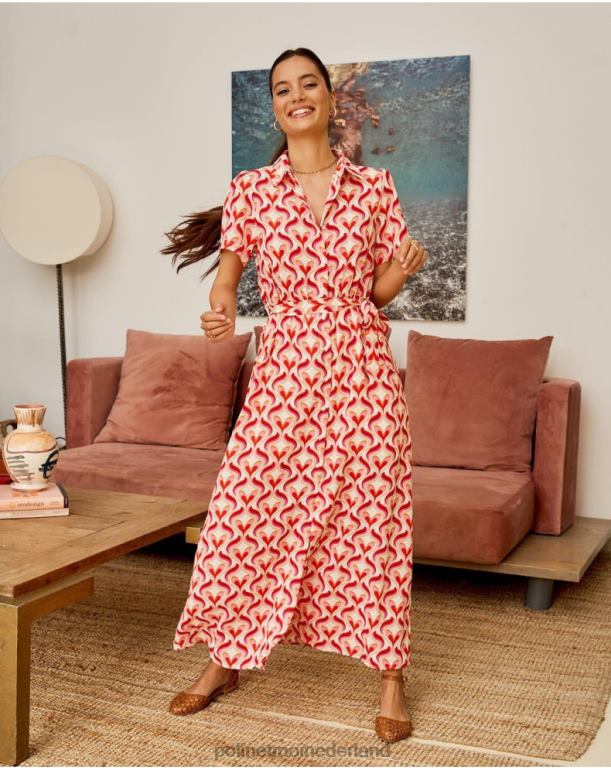 nl Polin et moi jurk camisero aina roos JD28V97 kleding