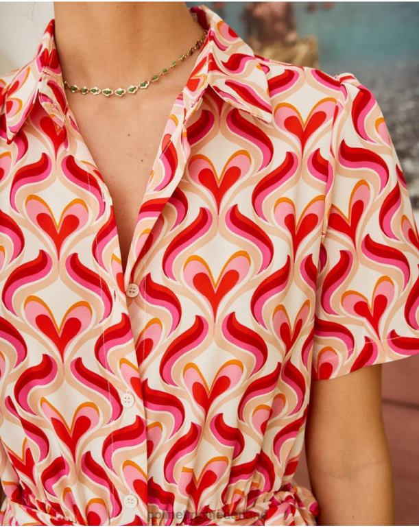 nl Polin et moi jurk camisero aina roos JD28V97 kleding