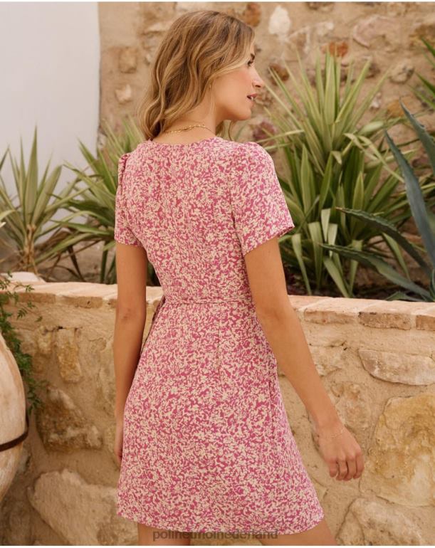 nl Polin et moi jurk cross-over loerdes lila JD28V58 kleding