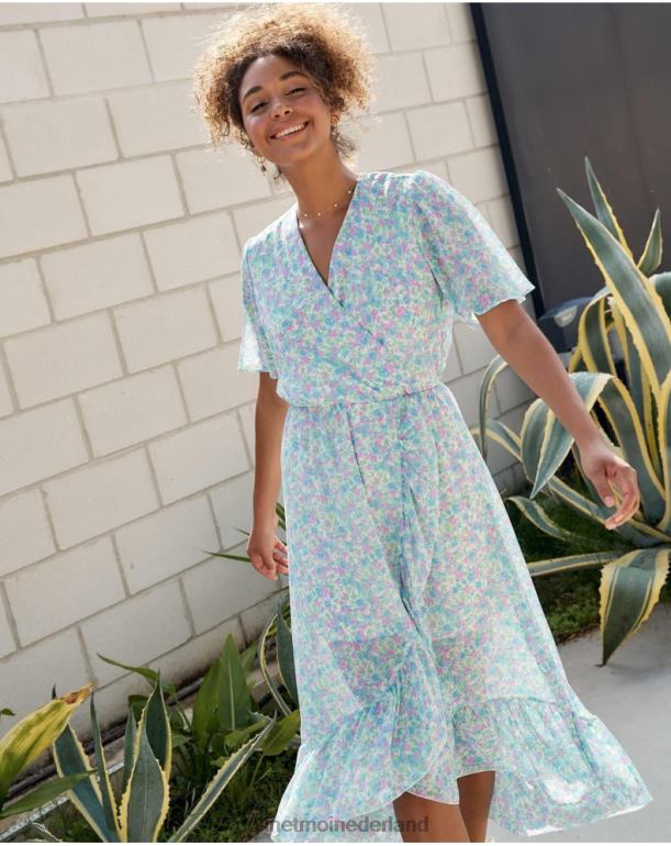 nl Polin et moi jurk gekruist ainhoa denim JD28V14 kleding