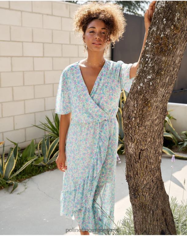 nl Polin et moi jurk gekruist ainhoa denim JD28V14 kleding