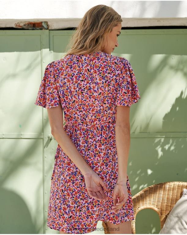 nl Polin et moi jurk gekruist carma lila JD28V107 kleding