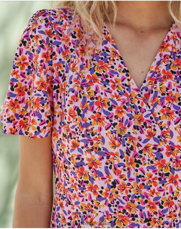 nl Polin et moi jurk gekruist carma lila JD28V107 kleding