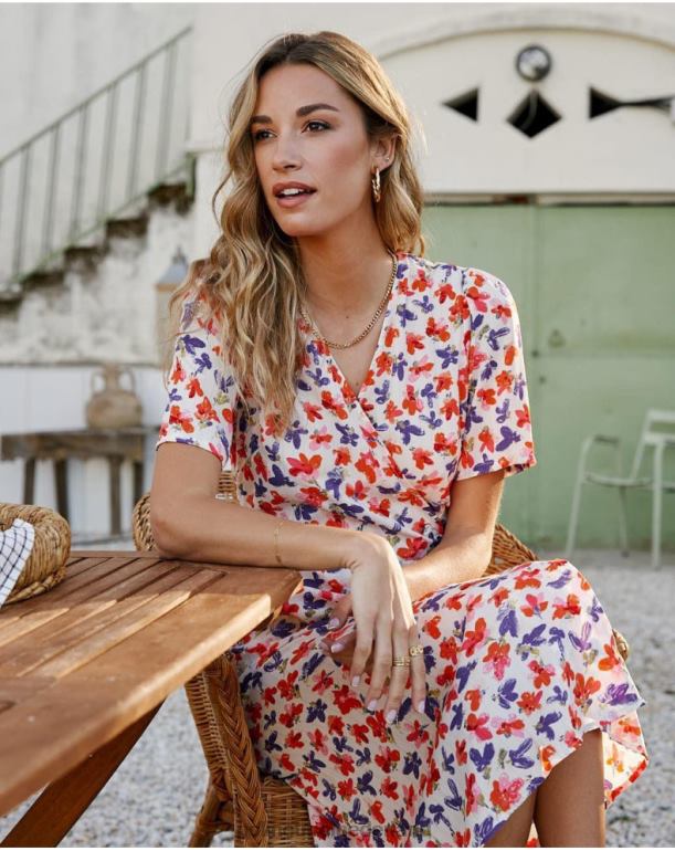 nl Polin et moi jurk gekruist gracia rauw JD28V92 kleding