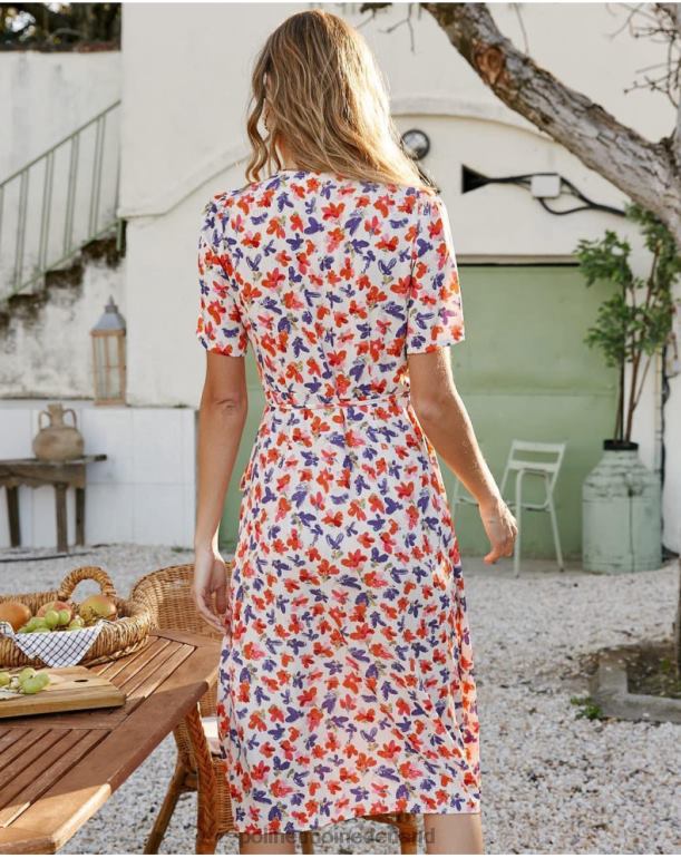 nl Polin et moi jurk gekruist gracia rauw JD28V92 kleding