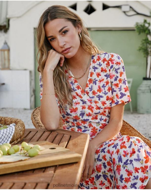 nl Polin et moi jurk gekruist gracia rauw JD28V92 kleding