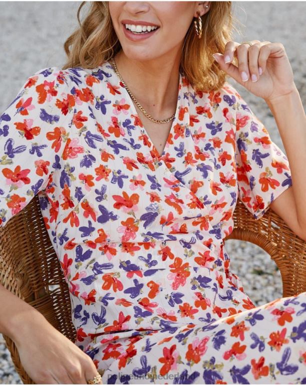 nl Polin et moi jurk gekruist gracia rauw JD28V92 kleding