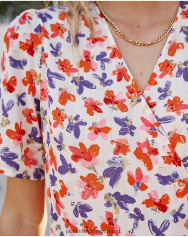 nl Polin et moi jurk gekruist gracia rauw JD28V92 kleding