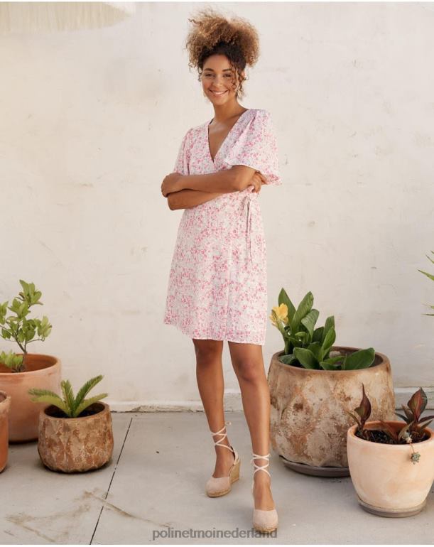 nl Polin et moi jurk gekruist xiomara roos JD28V8 kleding