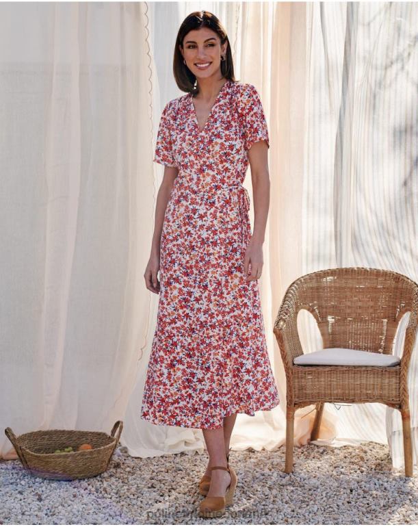 nl Polin et moi jurk gekruiste dina mango JD28V57 kleding