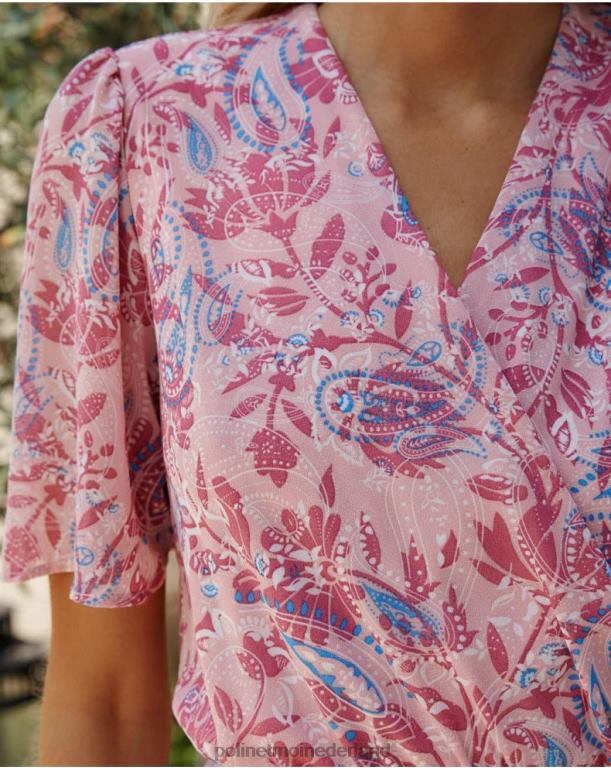 nl Polin et moi jurk gekruiste naiare roos JD28V1 kleding