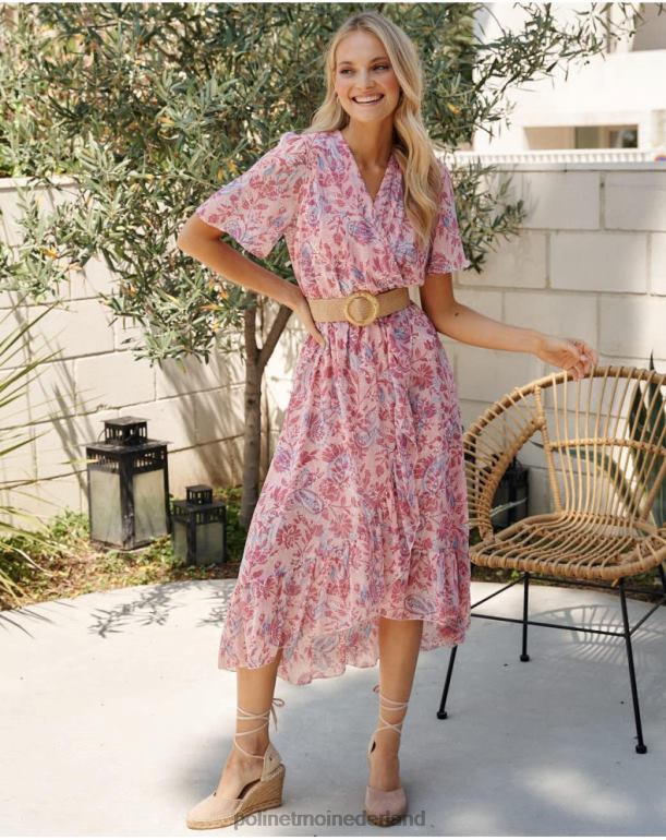 nl Polin et moi jurk gekruiste naiare roos JD28V1 kleding