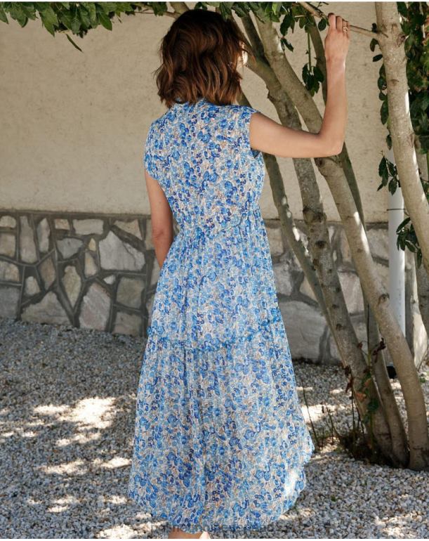 nl Polin et moi jurk met ruches ellis Atlantische Oceaan JD28V66 kleding