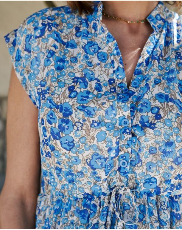 nl Polin et moi jurk met ruches ellis Atlantische Oceaan JD28V66 kleding