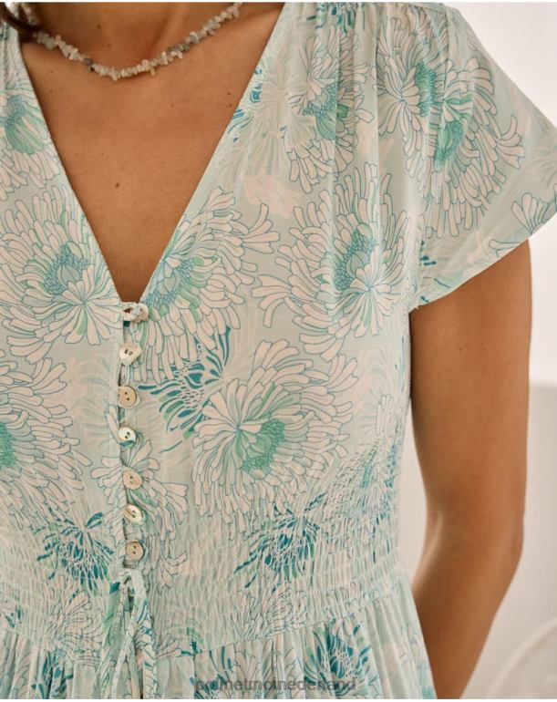 nl Polin et moi jurk wijd uitlopende vicky turkoois JD28V62 kleding