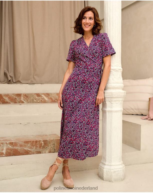 nl Polin et moi koraal gekruiste jurk marien JD28V75 kleding