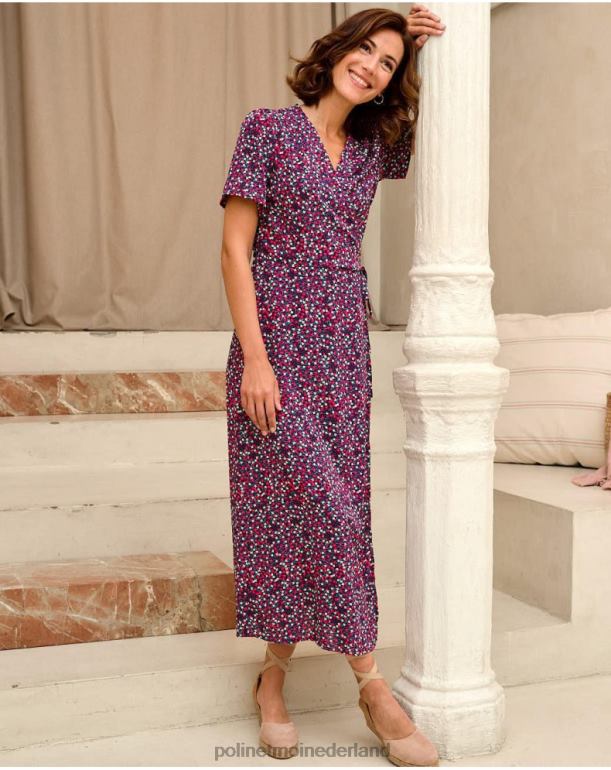 nl Polin et moi koraal gekruiste jurk marien JD28V75 kleding