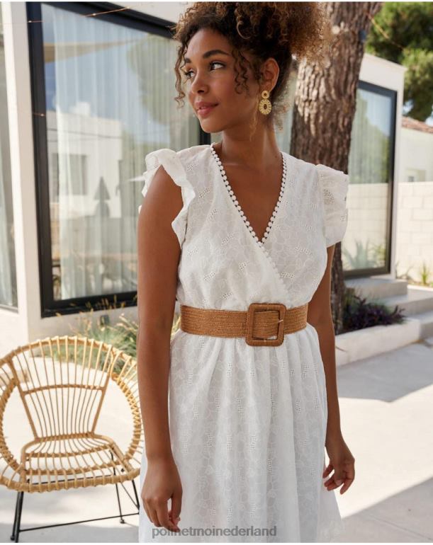 nl Polin et moi korte jurk van diane wit JD28V384 kleding