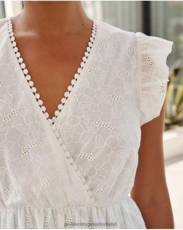 nl Polin et moi korte jurk van diane wit JD28V384 kleding