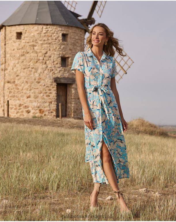 nl Polin et moi narey overhemdjurk hemel- JD28V99 kleding