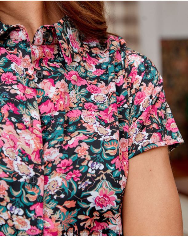 nl Polin et moi overhemdjurk rebeca zwart JD28V143 kleding