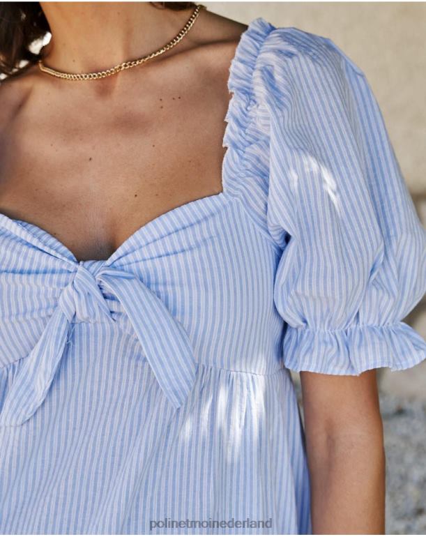 nl Polin et moi romma knoop jurk hemel- JD28V71 kleding