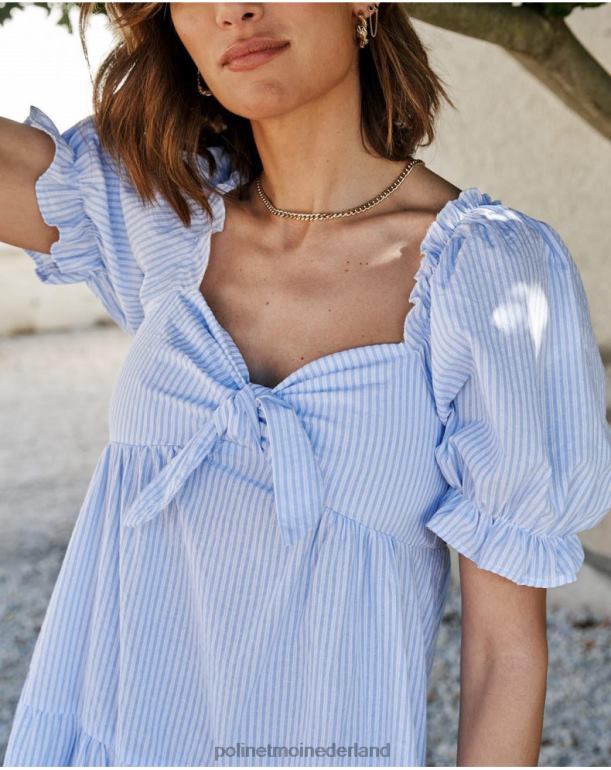 nl Polin et moi romma knoop jurk hemel- JD28V71 kleding