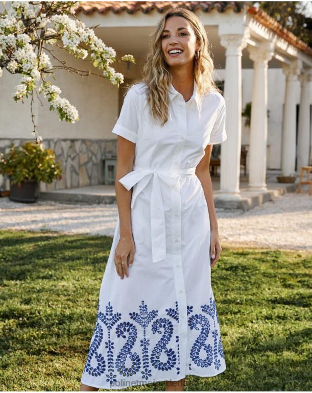 nl Polin et moi tila borduurjurk wit JD28V100 kleding