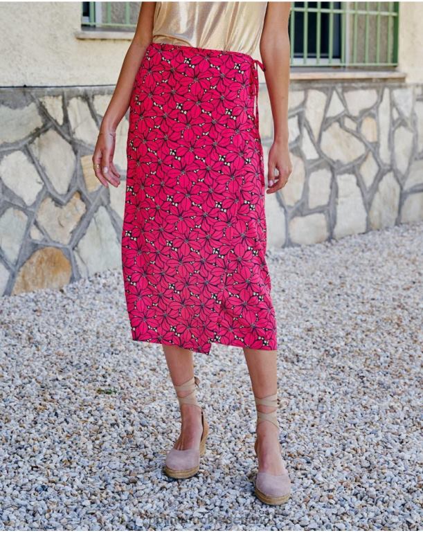 nl Polin et moi bloemenrok stella fuchsia JD28V316 kleding