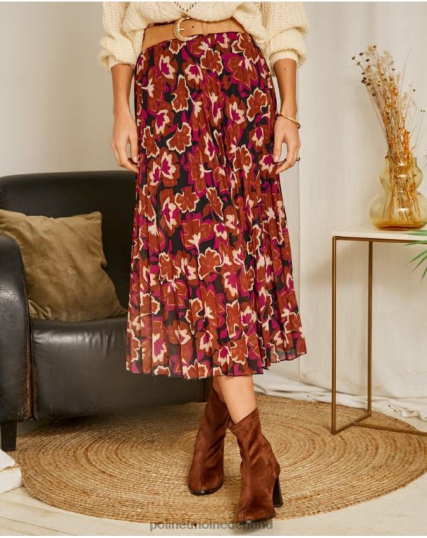 nl Polin et moi gebloemde rok suzy framboos JD28V323 kleding