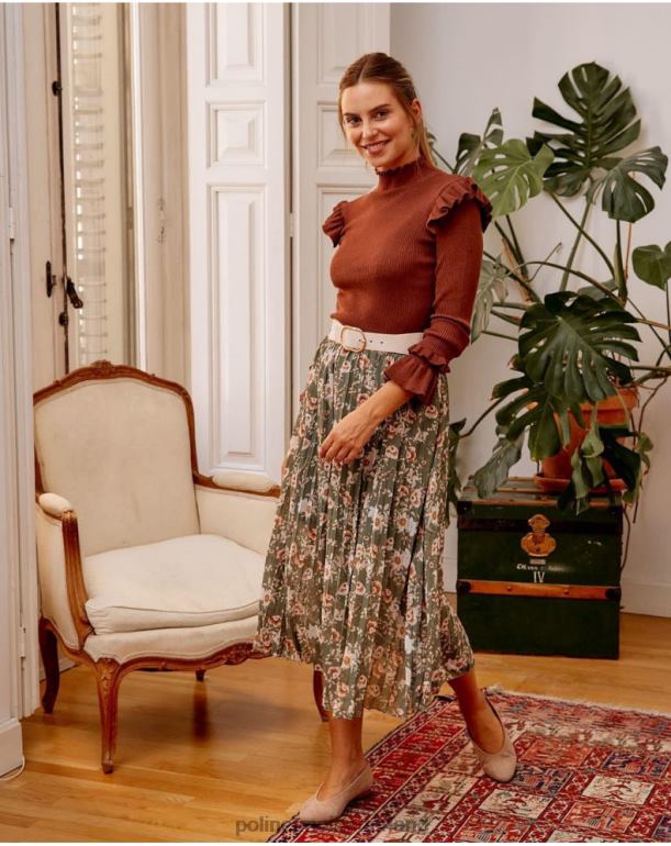 nl Polin et moi geplooide rok dunia kaki JD28V299 kleding