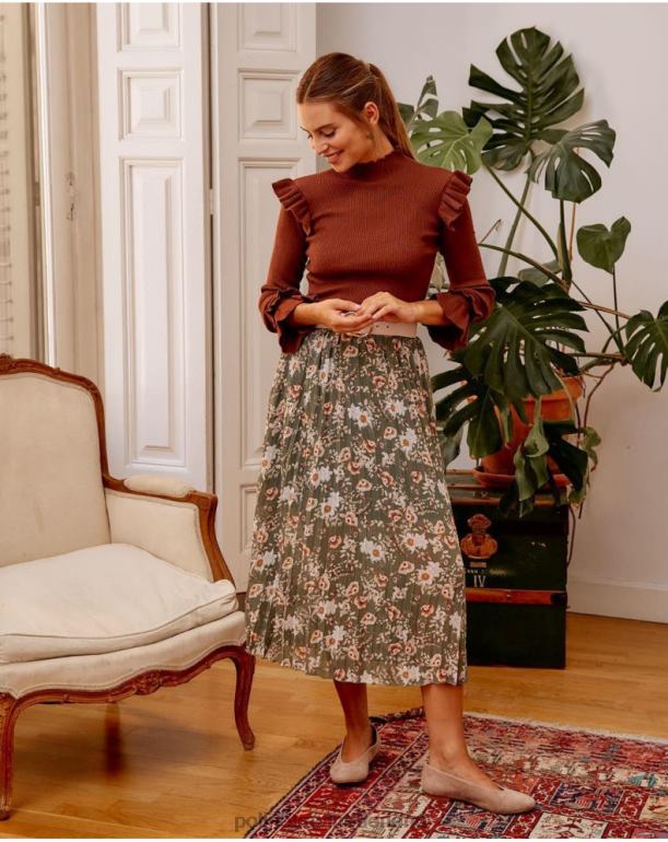 nl Polin et moi geplooide rok dunia kaki JD28V299 kleding