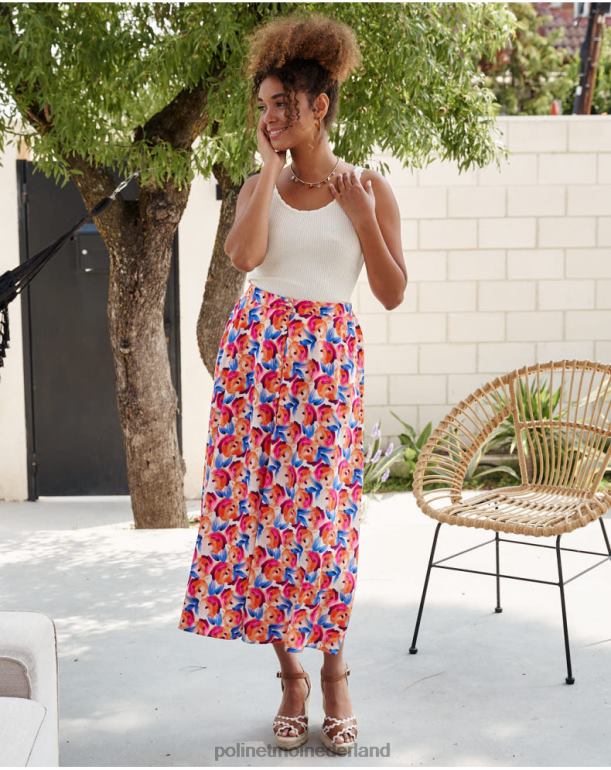 nl Polin et moi rok bloemen hannah oranje JD28V320 kleding