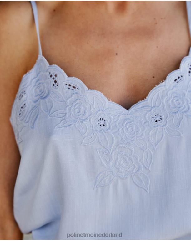 nl Polin et moi Malala geborduurde top hemel- JD28V264 kleding