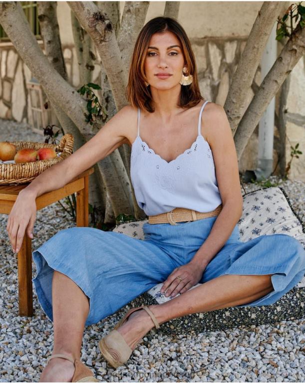 nl Polin et moi Malala geborduurde top hemel- JD28V264 kleding