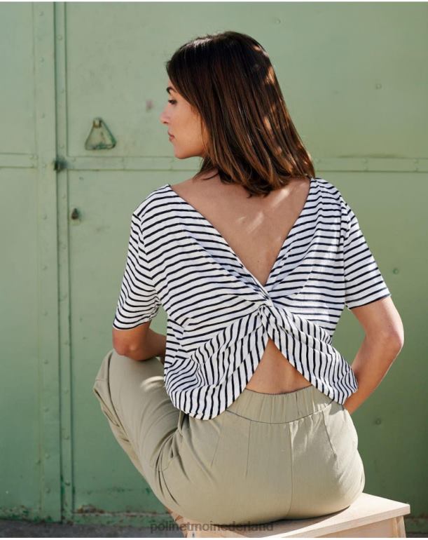 nl Polin et moi T-shirt met patystrepen marien JD28V259 kleding