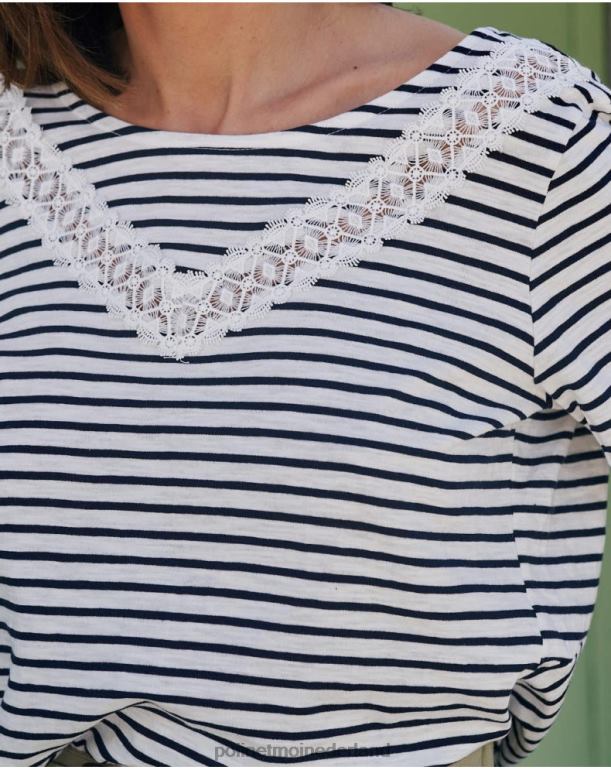 nl Polin et moi T-shirt met patystrepen marien JD28V259 kleding