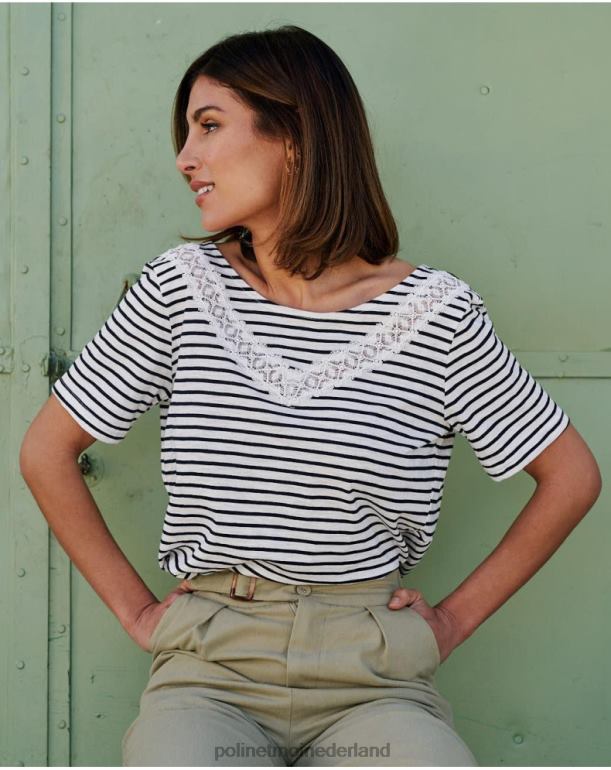 nl Polin et moi T-shirt met patystrepen marien JD28V259 kleding