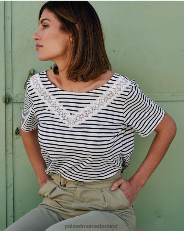 nl Polin et moi T-shirt met patystrepen marien JD28V259 kleding