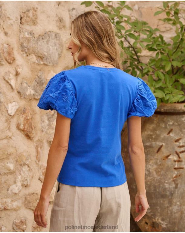 nl Polin et moi borduurwerk top glorie klein blauw JD28V265 kleding