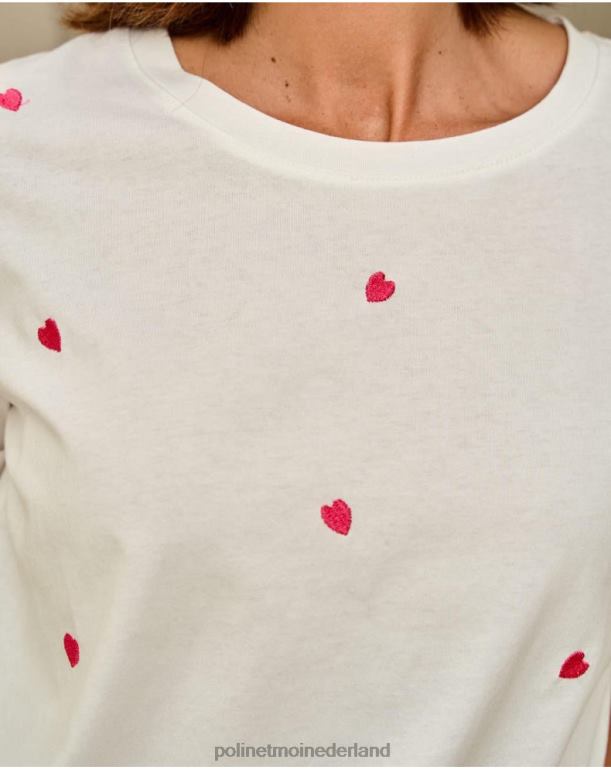nl Polin et moi idoya harten t-shirt wit JD28V282 kleding